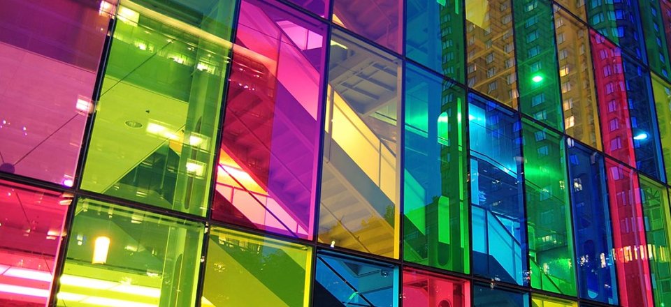 What is the function of colored glass?